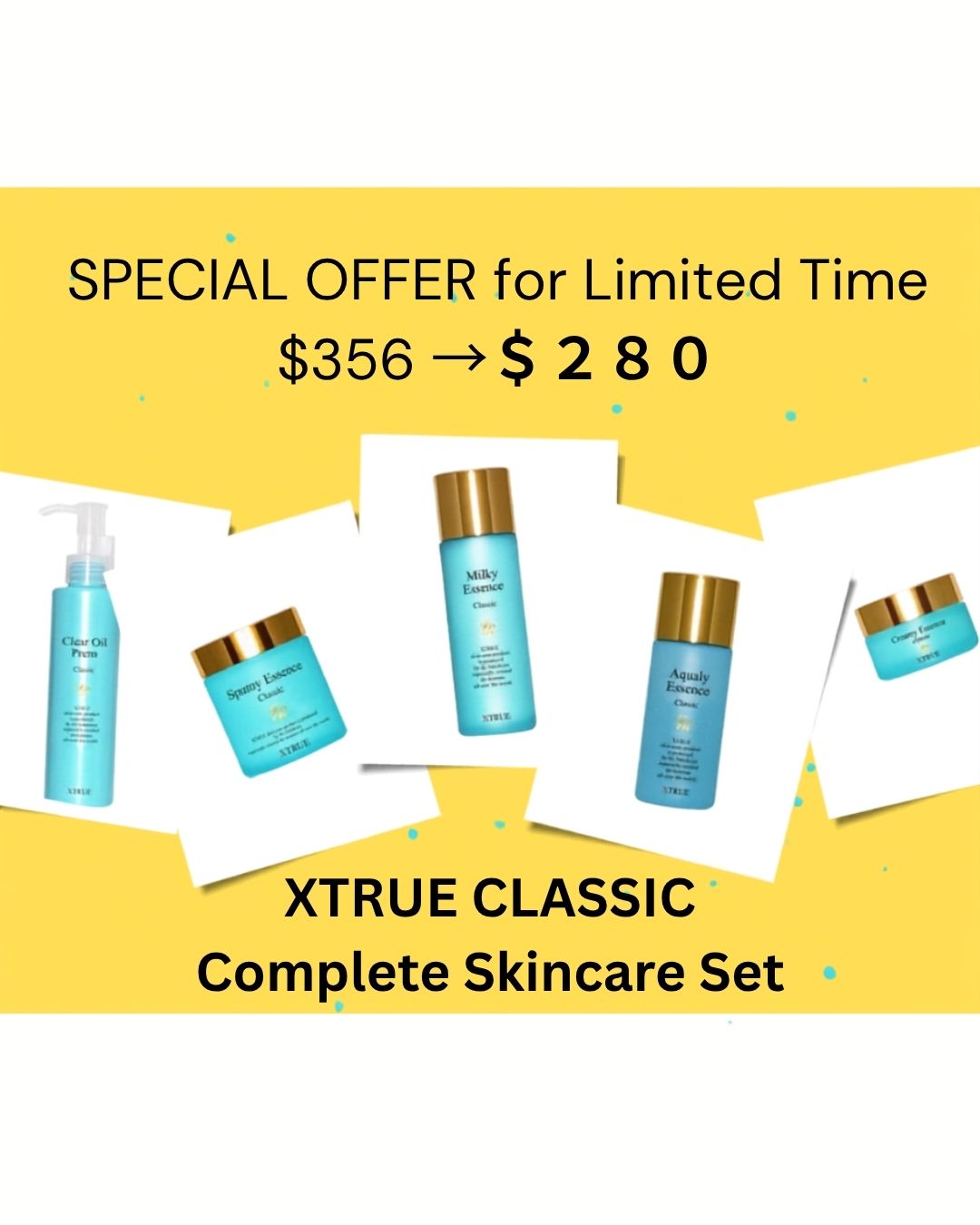 XTRUE Classic Complete Skincare Set - 22% OFF Limited Time sale